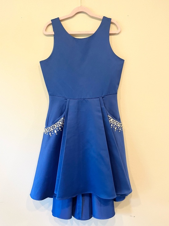 Rare Editions Other - Rare Editions Royal Blue Sleeveless Party Dress with Embellished Pockets